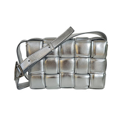 Silver Leather Handbag - Sarah Urban