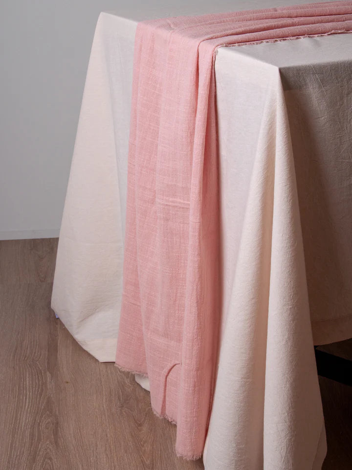 Peony Frayed Edge Table Runner