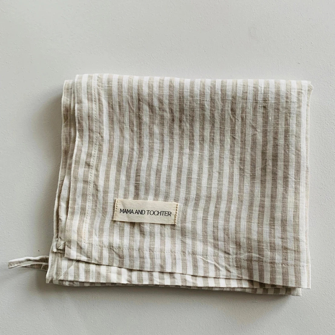 Natural Stripe Linen Tea Towel