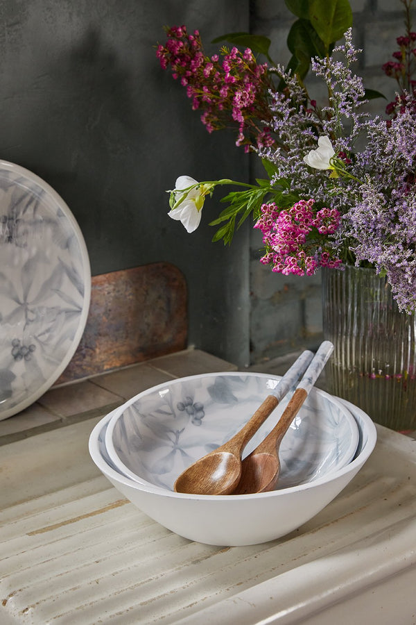 Winter White Mangowood Bowl 25cms - Sarah Urban