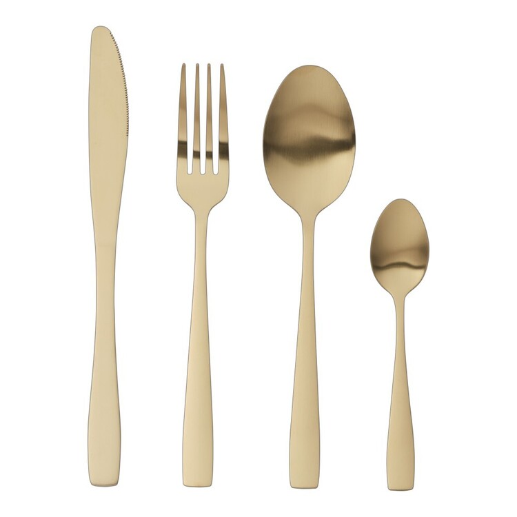 Gold Matte 4 Piece Cutlery Set