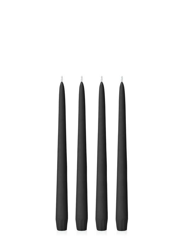 25cm Black Eco Taper Candles - pack of 4 - Sarah Urban