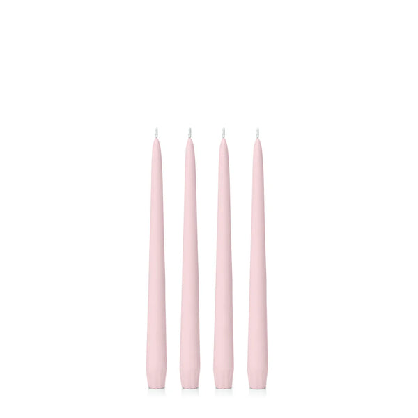 Blush Pink Taper Candles - 25cms and 35cms Pack of 4