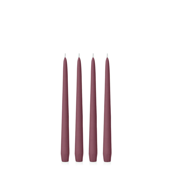 Burgundy Taper Candles - 25cm and 35cm - Pack of 4 - Sarah Urban