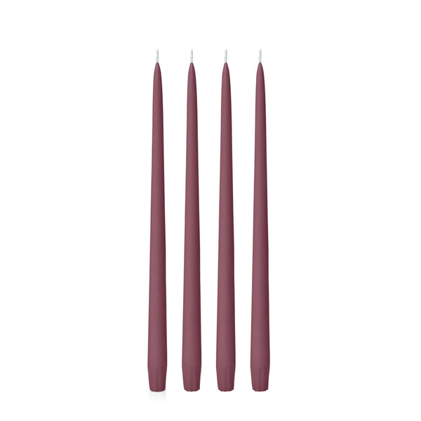 Burgundy Taper Candles - 25cm and 35cm - Pack of 4 - Sarah Urban
