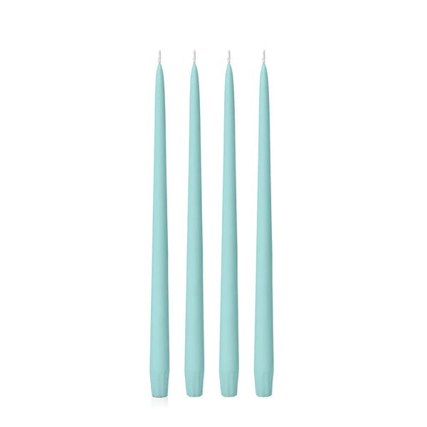 Pastel Teal Taper Candle - 25cm and 35cm- pack of 4 - Sarah Urban