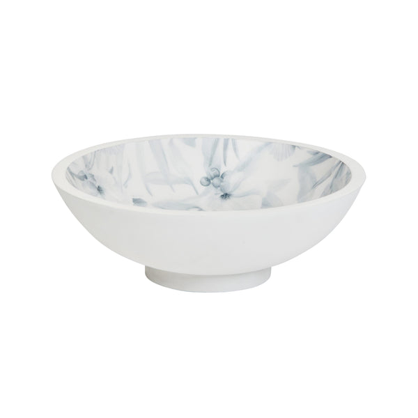 Winter White Mangowood Bowl 25cms - Sarah Urban