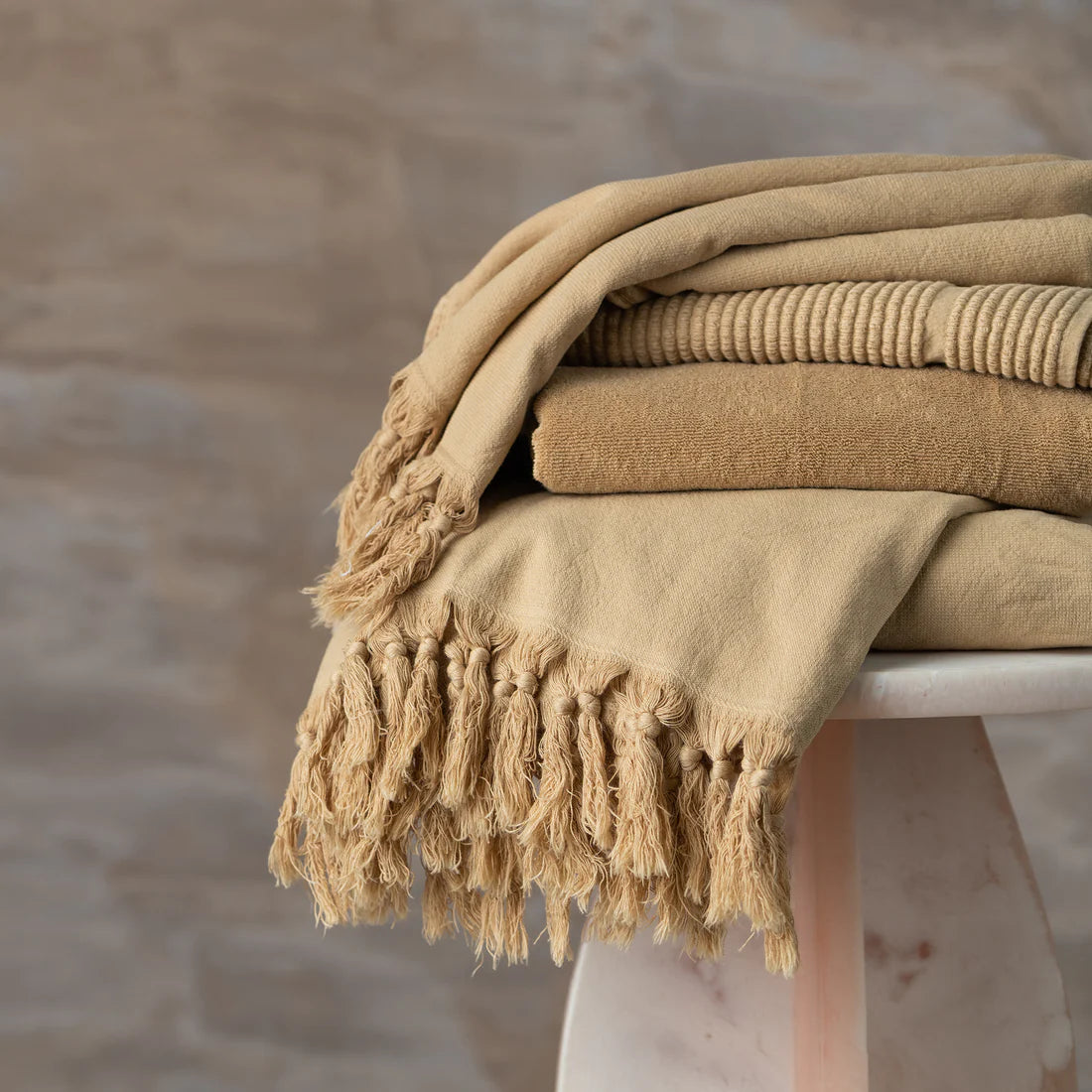 Vintage Wash Towel Collection - Nutmeg - Sarah Urban