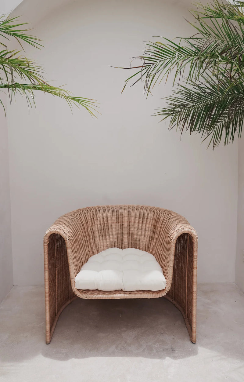 Hand Made Wicker Chair and Cushion - Sarah Urban
