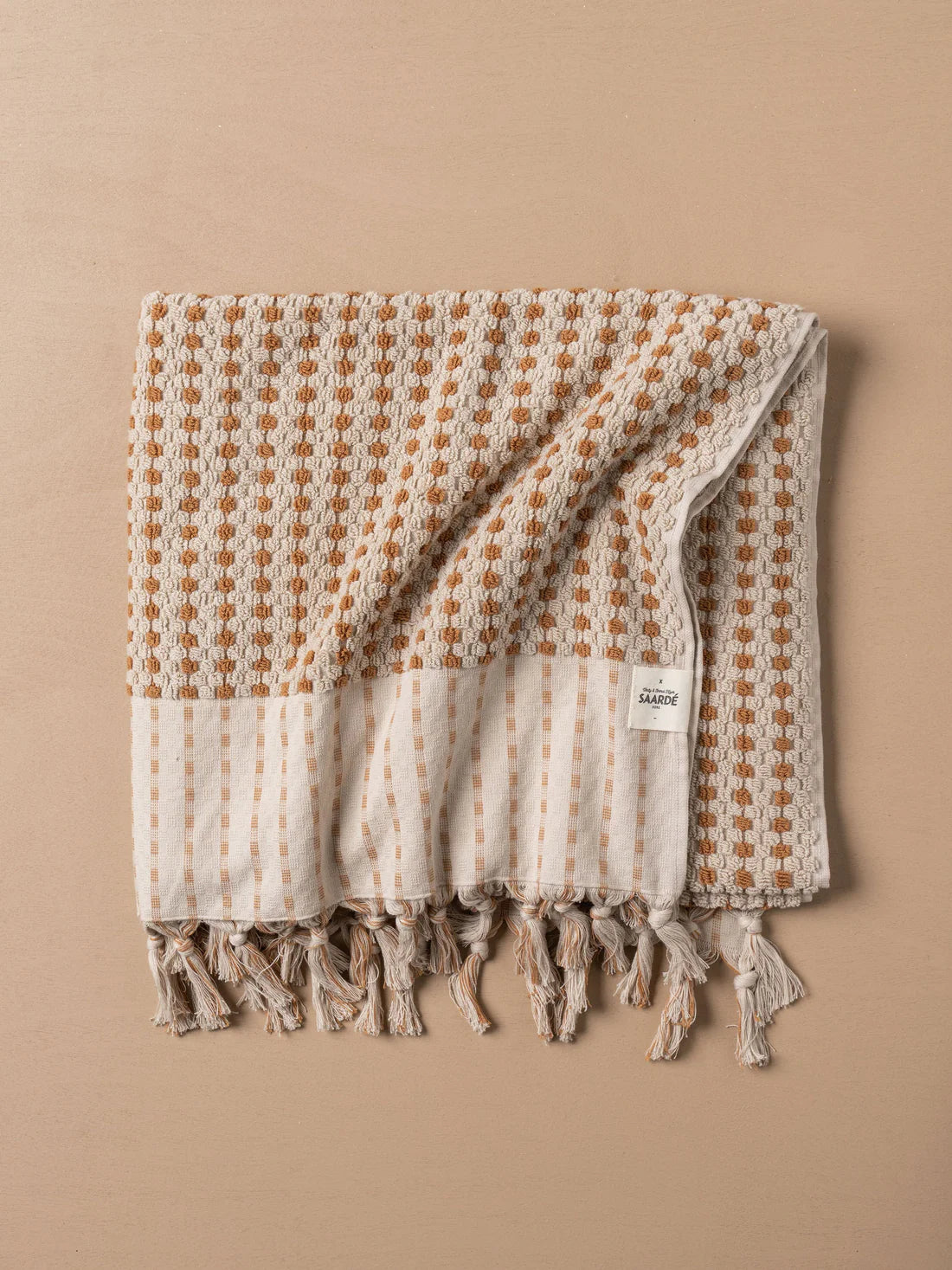 Chickpea Bath Sheet Collection | Stone/Terracotta - Sarah Urban