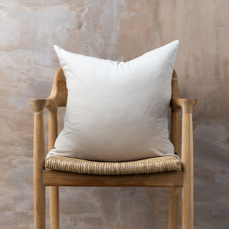 Linen/Velvet Square Cushion | Clay - Sarah Urban