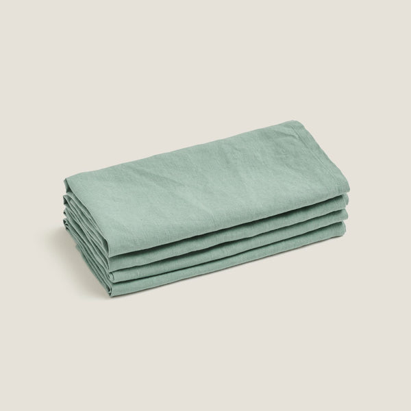 Soft Sage Linen Napkins - Set of 4