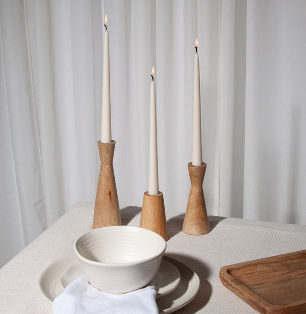 Wooden Taper Candle Holders - Sarah Urban