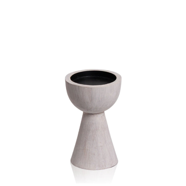 White Wooden Pillar Holder - Sarah Urban