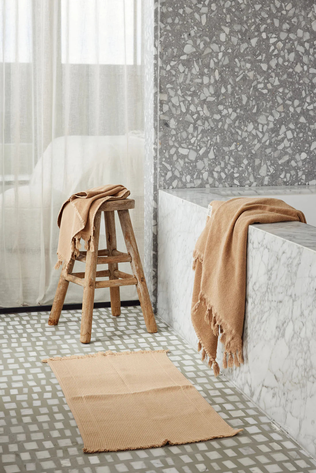 Vintage Wash Towel Collection - Nutmeg - Sarah Urban