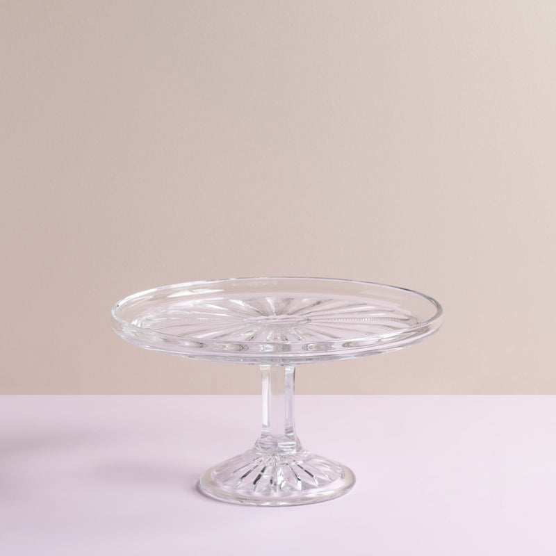 Mid Century Glass Cake Stand