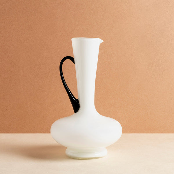 Vintage Ceramic Jug with Black Handle