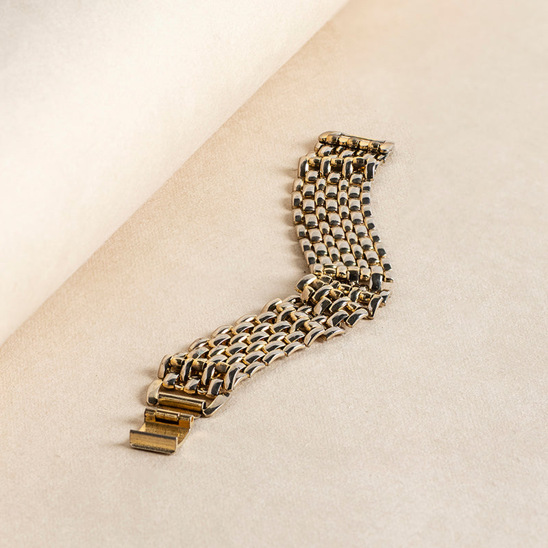 Vintage Panther-Link Gold Bracelet