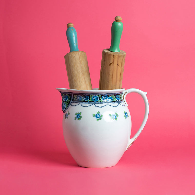 Vintage floral jug with rolling pins - Sarah Urban