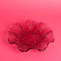 Vintage Pink Glass Fluted Plate - Sarah Urban