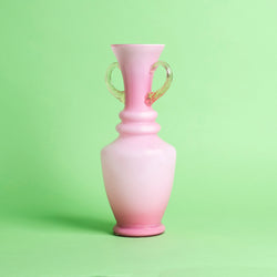 Vintage Art Glass Pink Vase - Sarah Urban