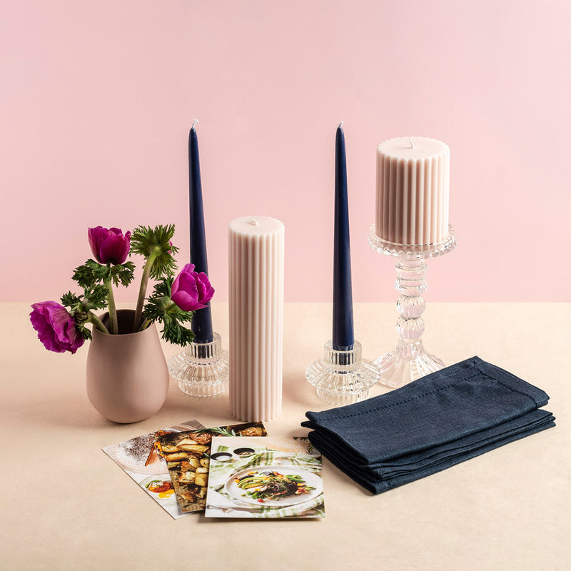 Navy and Pink Table for 2