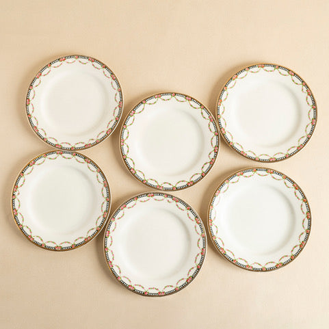 Pretty Vintage Floral Edged Dessert Bowls Set of 6