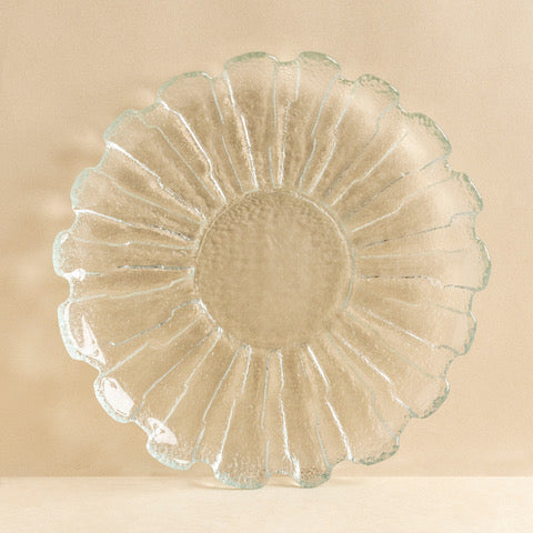 Mid Century Glass Salad Bowl