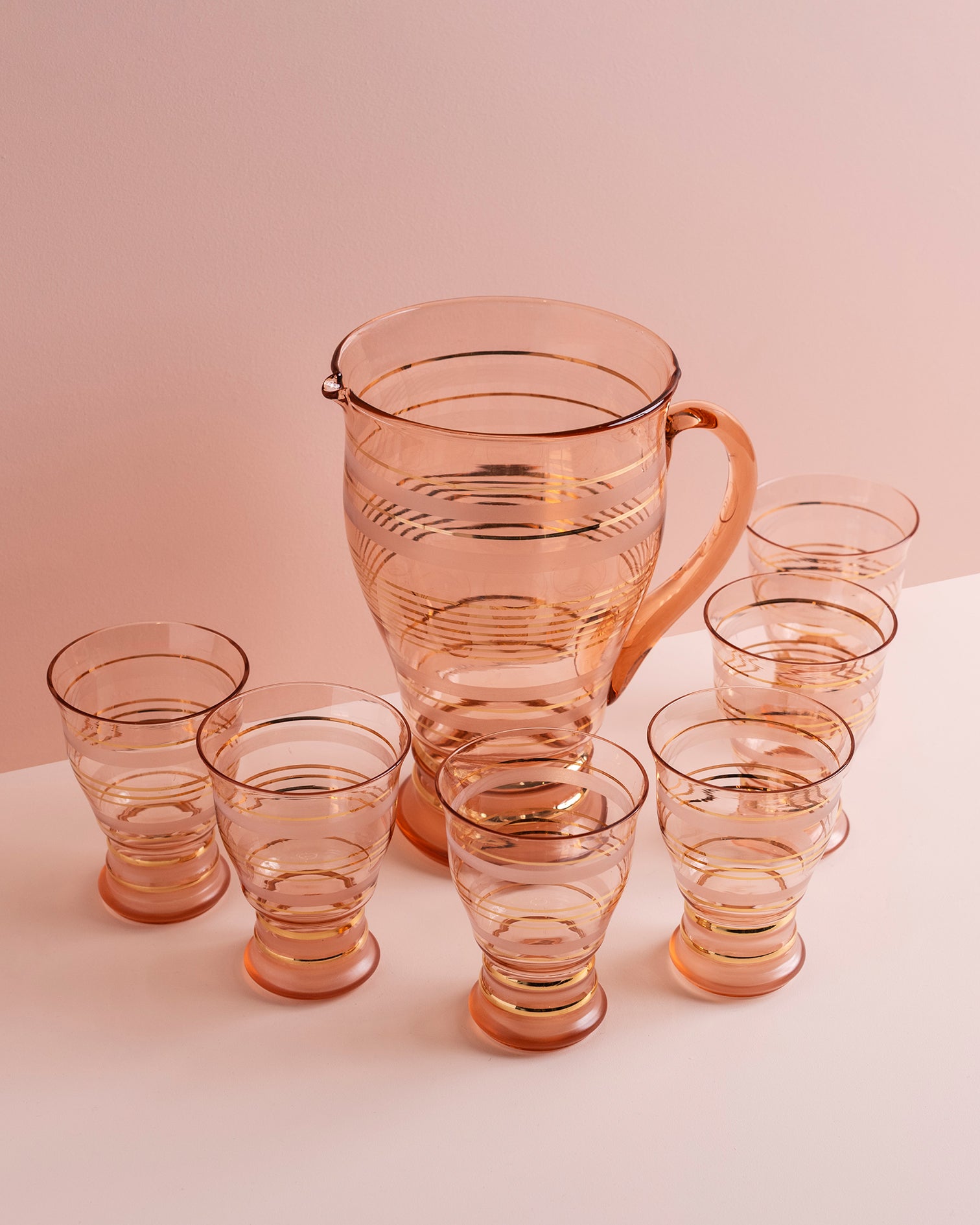 Vintage Jug and Glass Set