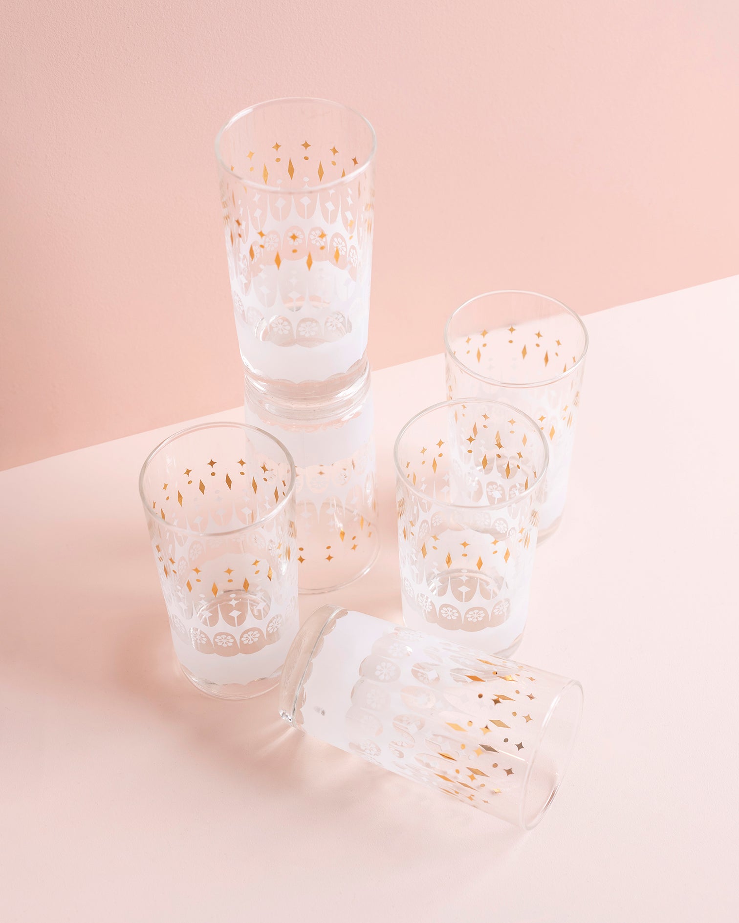 Vintage Crystal Champage Flutes - Set of 6