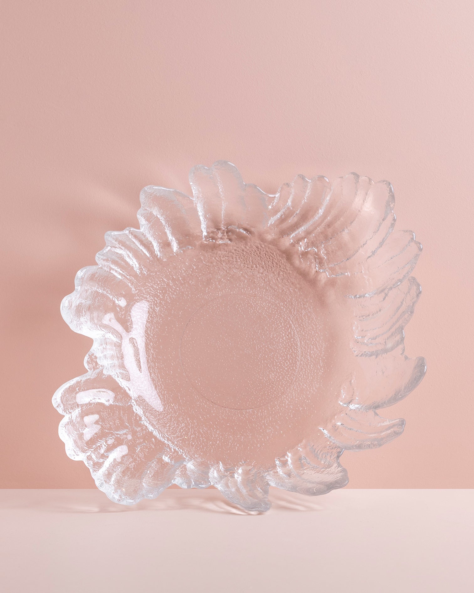 Mid Century Glass Salad Bowl