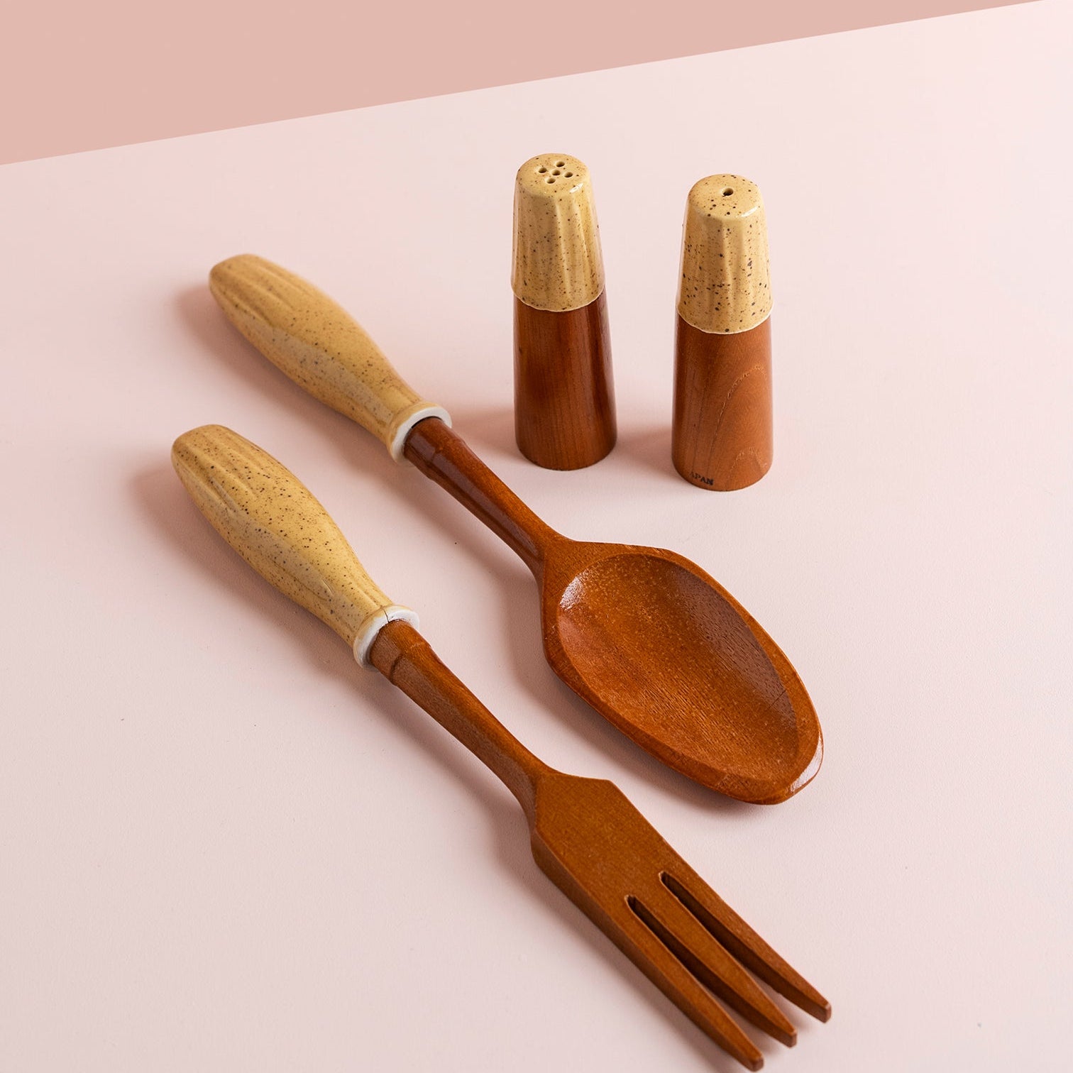 Vintage Salad Servers and Salt and Pepper Shakers