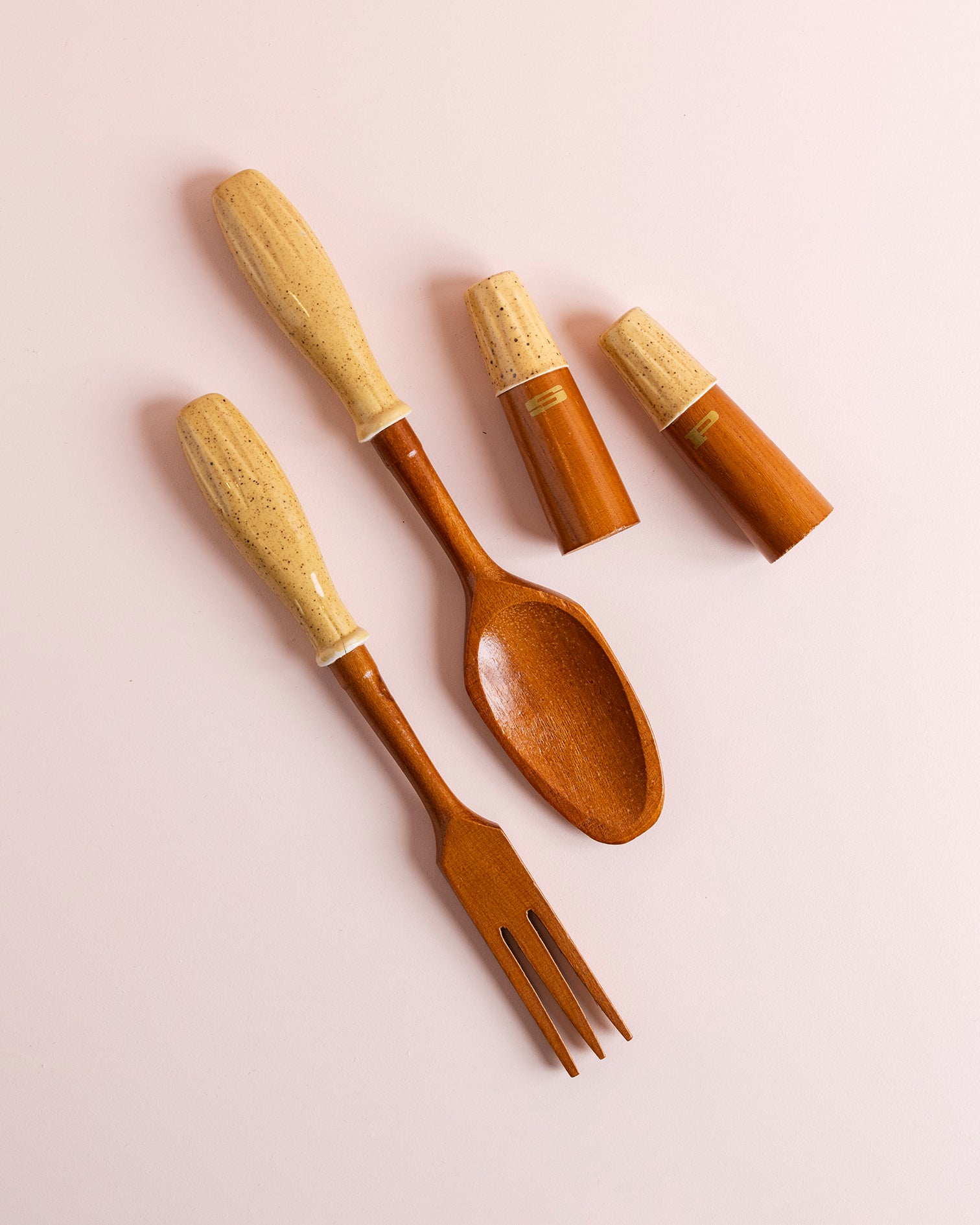 Vintage Salad Servers and Salt and Pepper Shakers