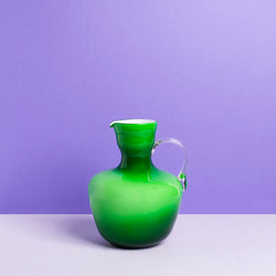Apple Green Vintage Art Glass Vase / Jug - Sarah Urban
