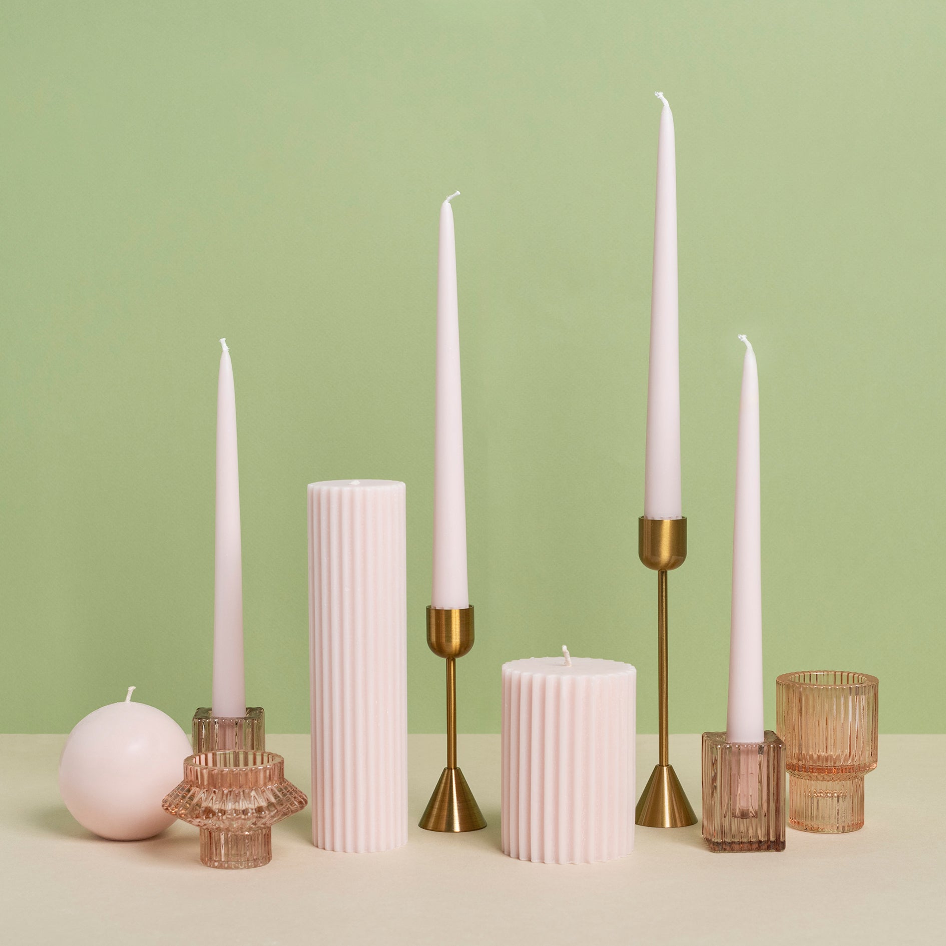 Champagne Pink Candle Collection - Sarah Urban