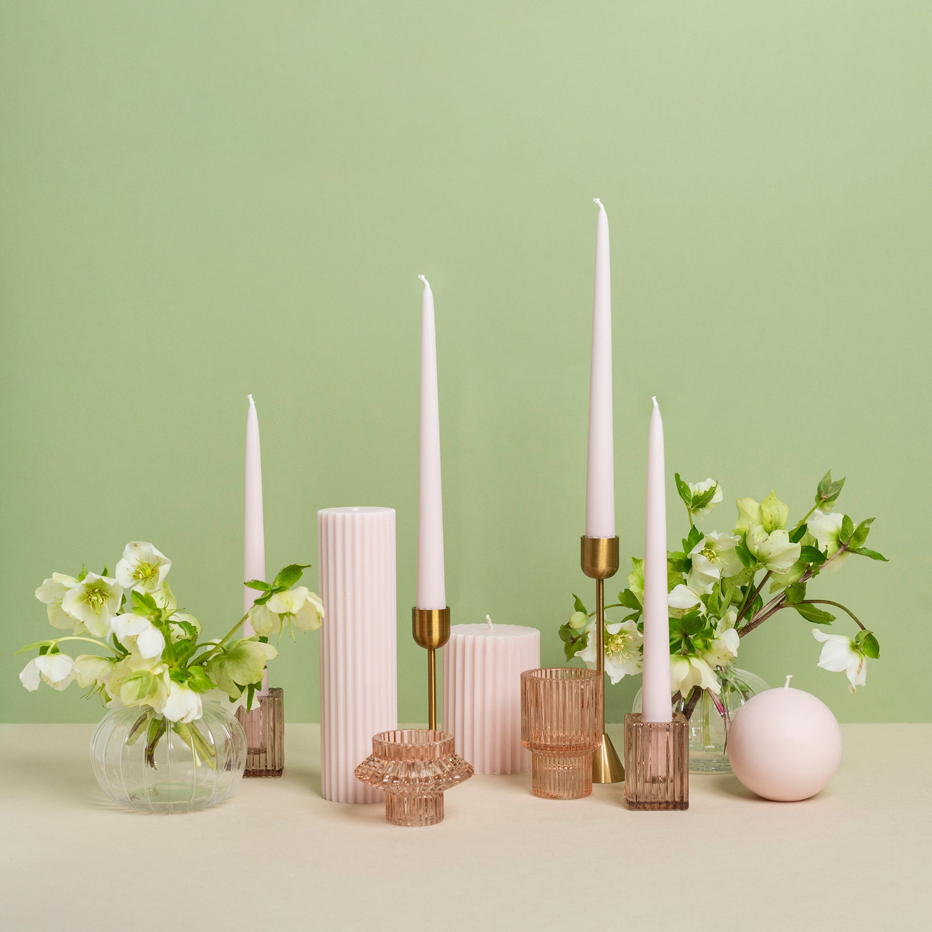 Champagne Pink Candle Collection - Sarah Urban