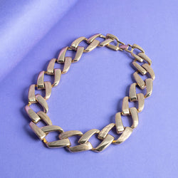 Chunky Vintage Goldtone Link Necklace - Sarah Urban