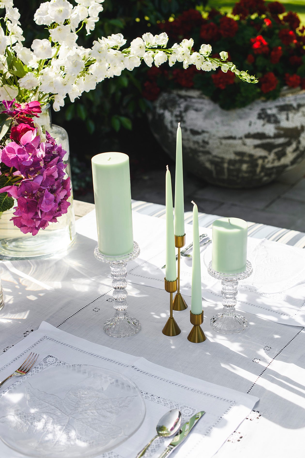 French Hemstitched Linen - Runner  /  Table Mats  /  Napkins - Sarah Urban
