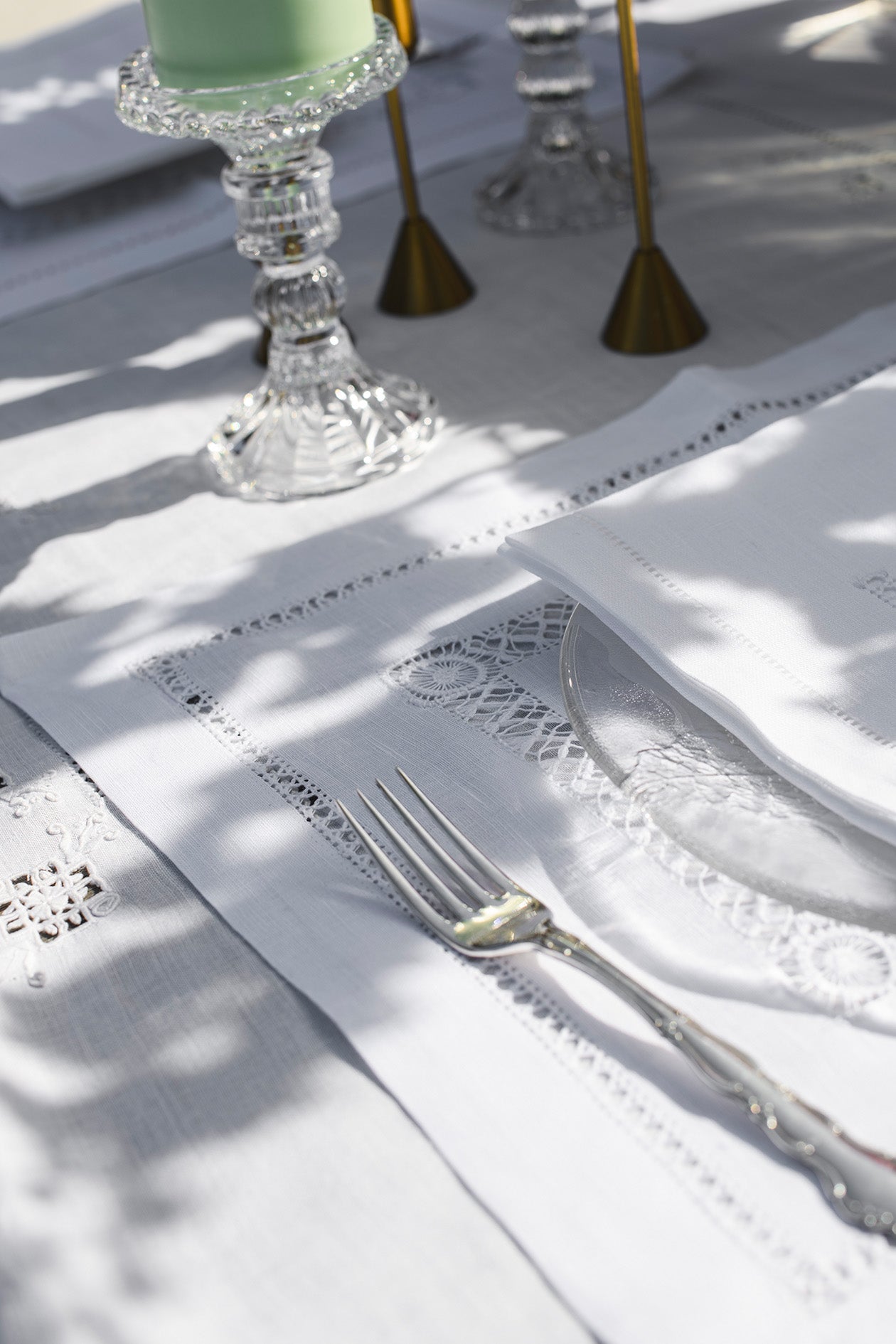 French Hemstitched Linen - Runner  /  Table Mats  /  Napkins - Sarah Urban