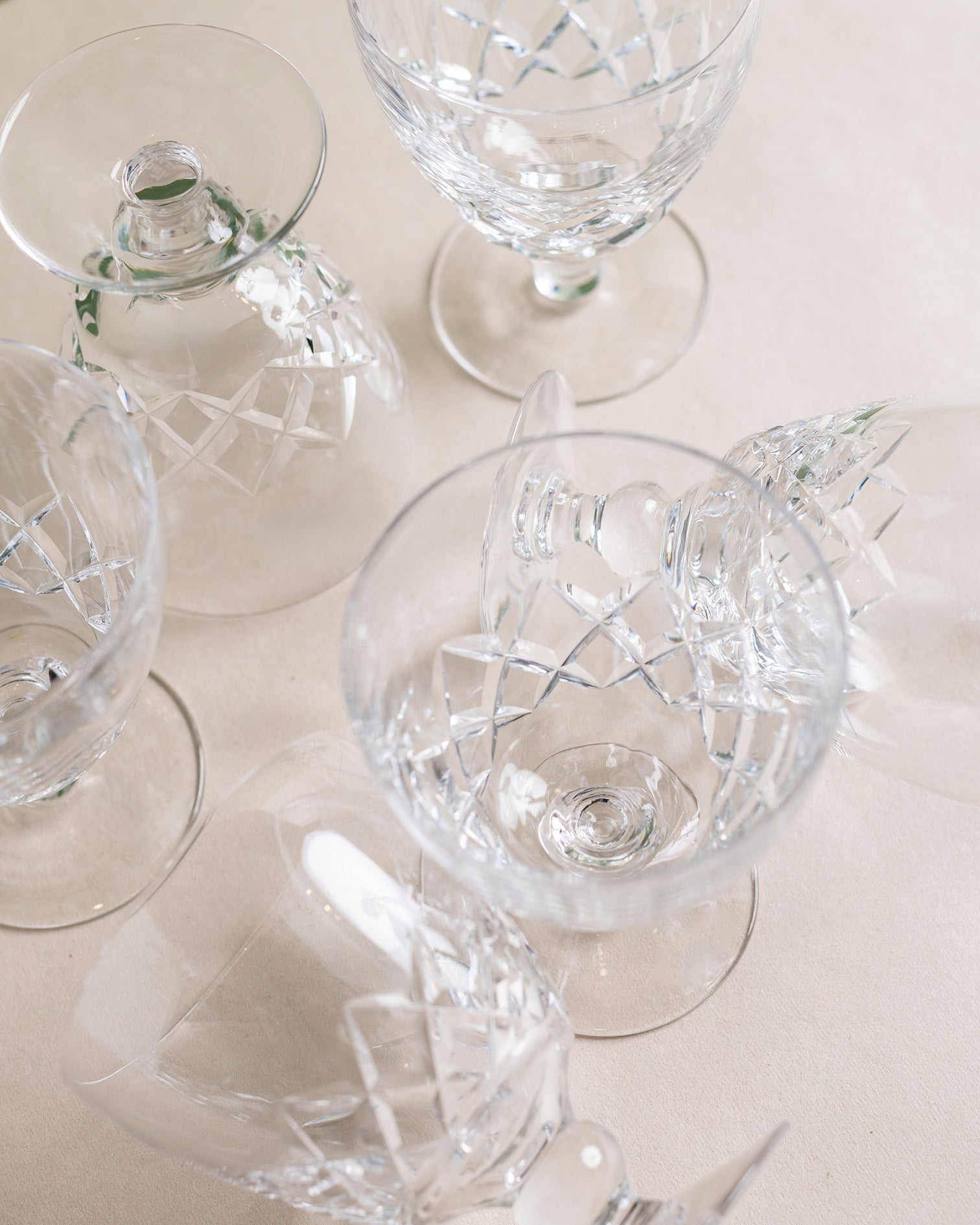 Vintage Diamond Goblets Set of 6