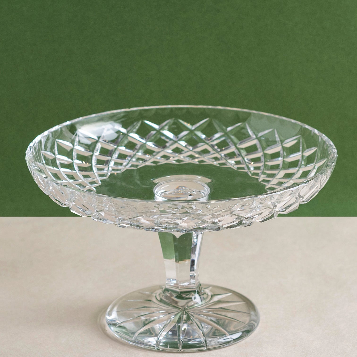 Vintage Crystal Cut Compote