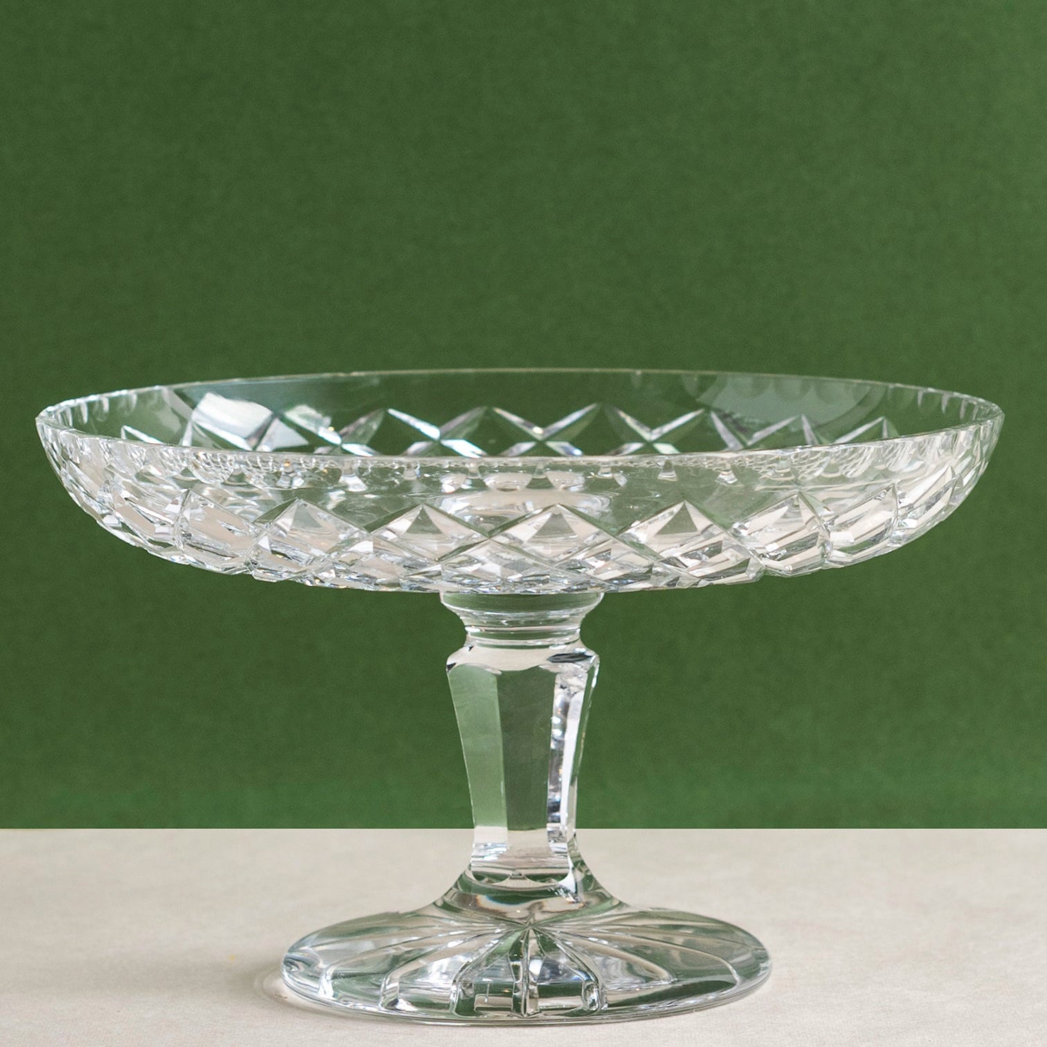 Vintage Crystal Cut Compote
