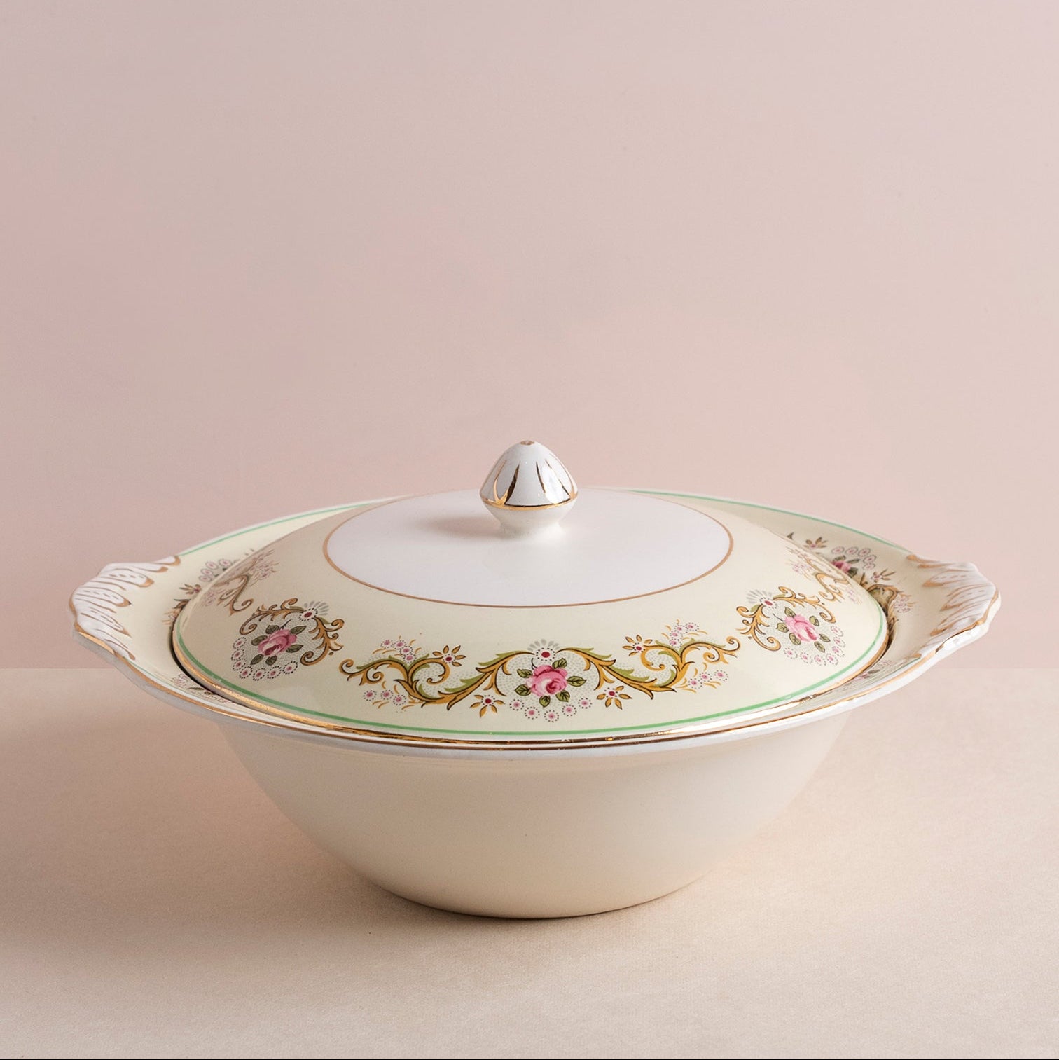 Vintage Gilded Scroll Dinnerware