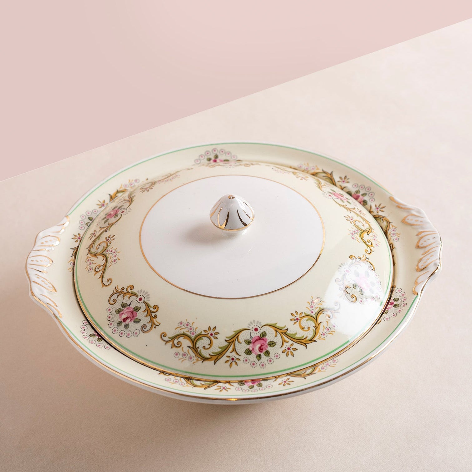 Vintage Gilded Scroll Dinnerware