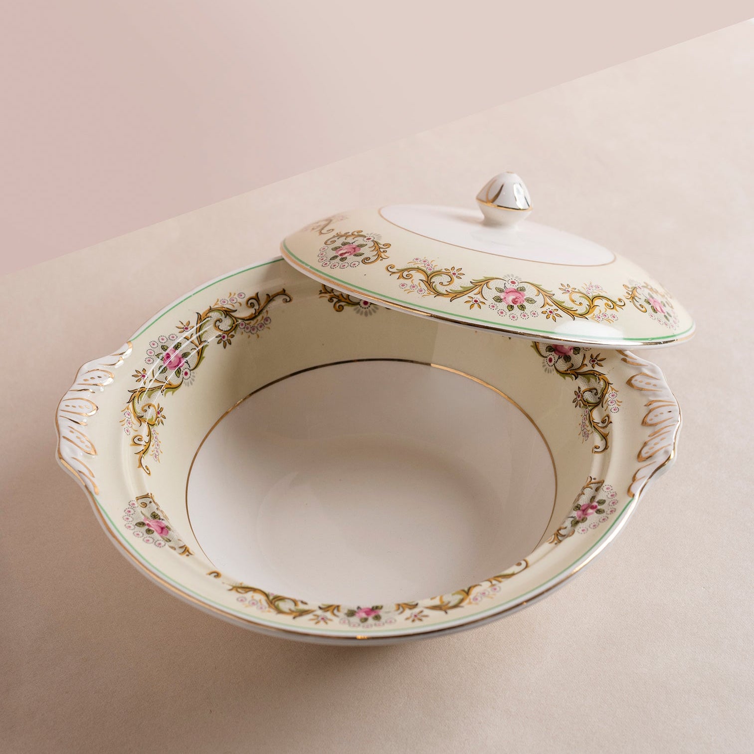 Vintage Gilded Scroll Dinnerware