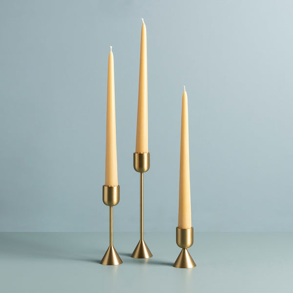 Gold Taper Candle - 25cm and 35cm - Pack of 4