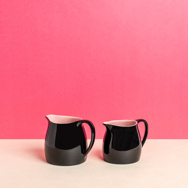 Black and Pink Vintage Jug Duo