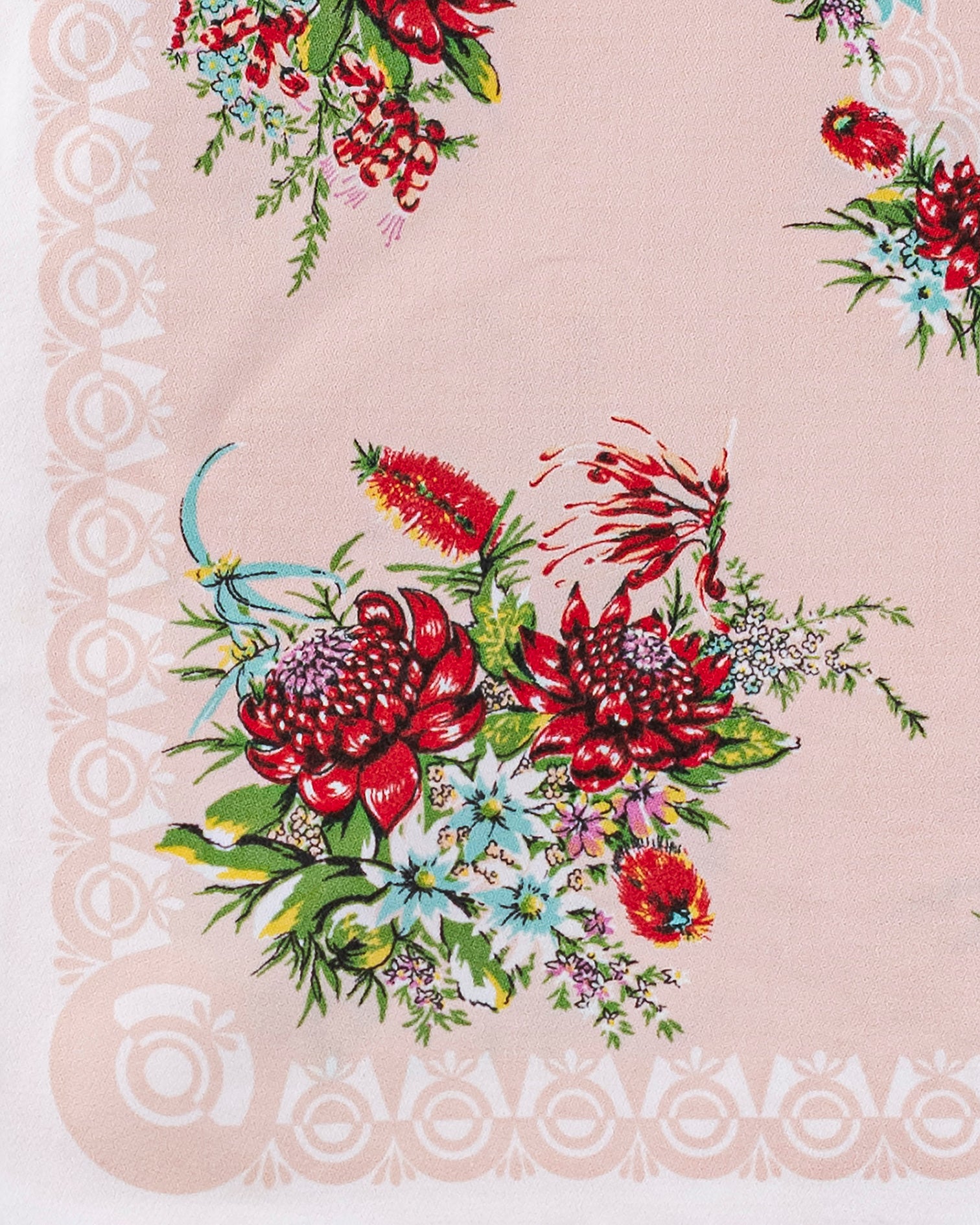Vintage Pink Native Bouquet Tablecloth