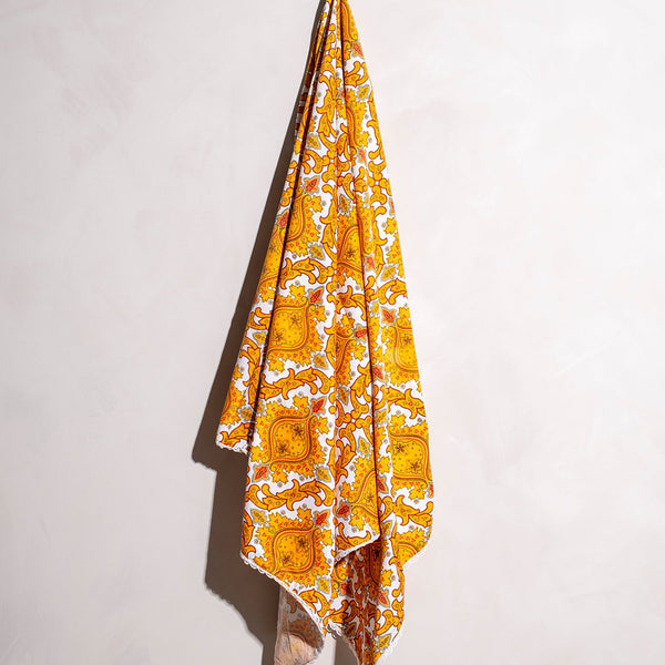 Vintage Orange Paisley Print Tablecloth - Sarah Urban