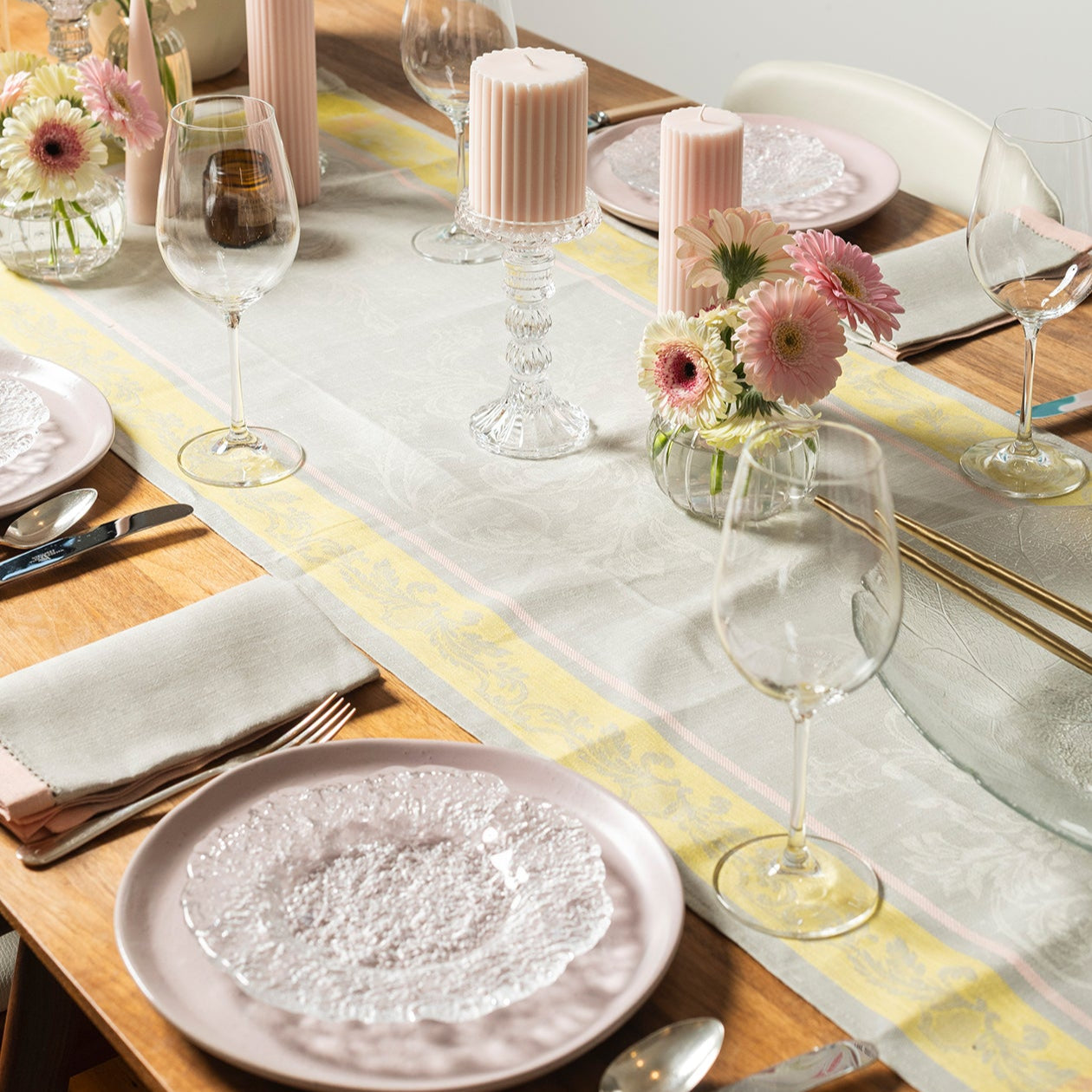 The Lumiere Glass Candle Holders